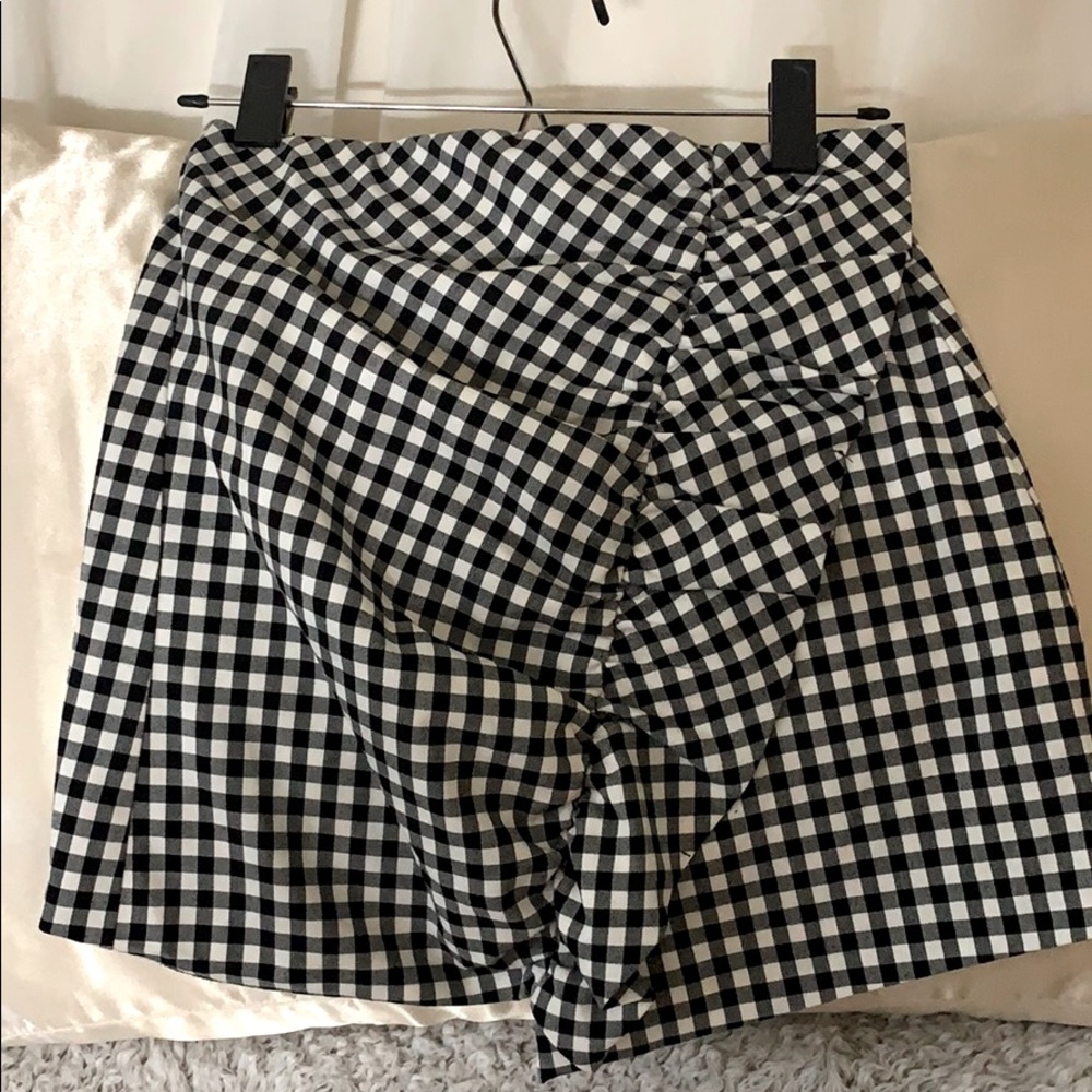 ZARA Gingham skirt